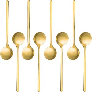 Pack of 8, Gold Plated Stainless Steel Espresso