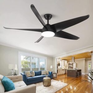 NWIASS 60 Inch Ceiling Fan with Light